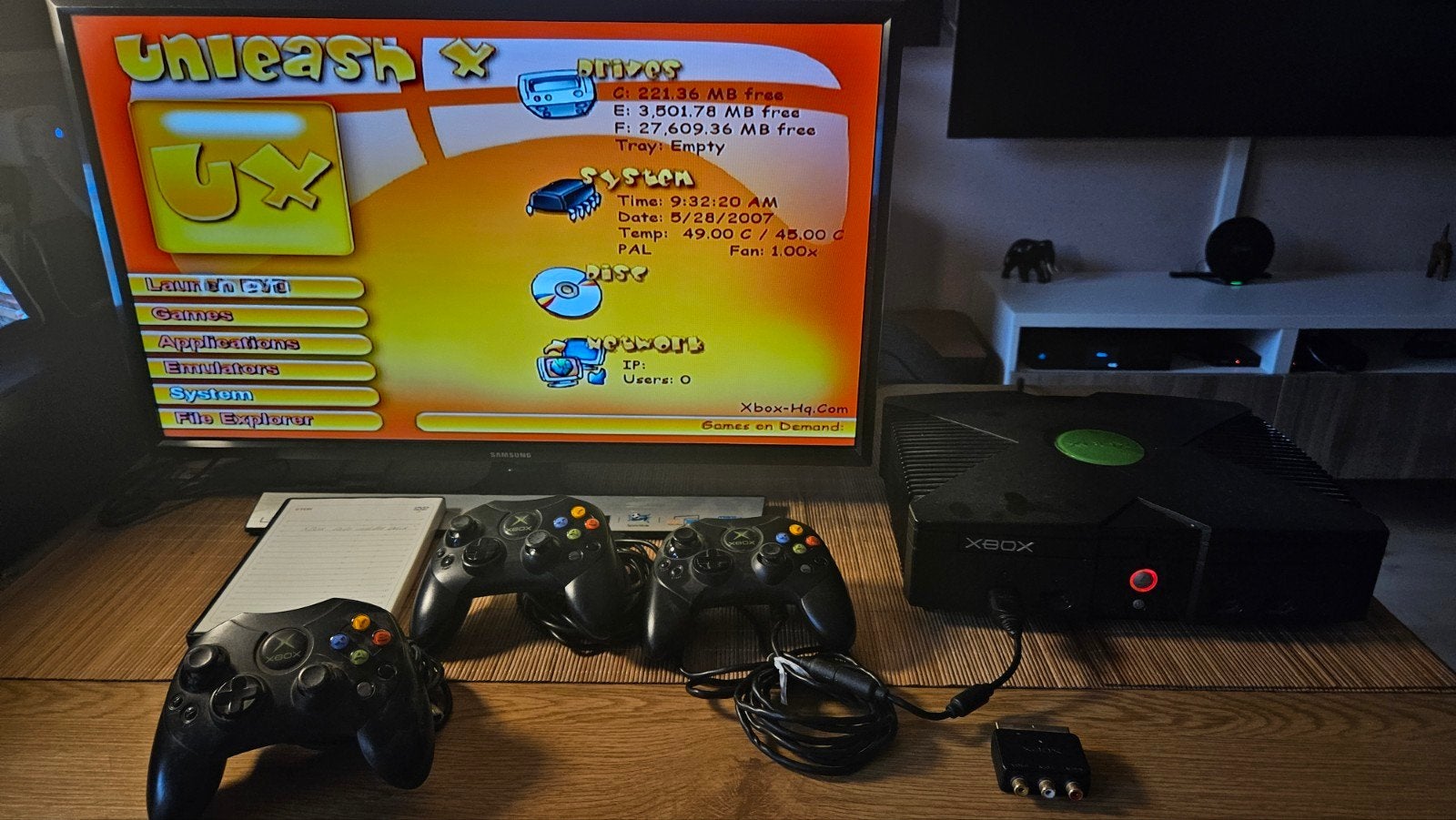 Xbox Classic met games en 3 controllers, Spelcomputers en Games, Ophalen of Verzenden, Gebruikt, Met 2 controllers, Met games