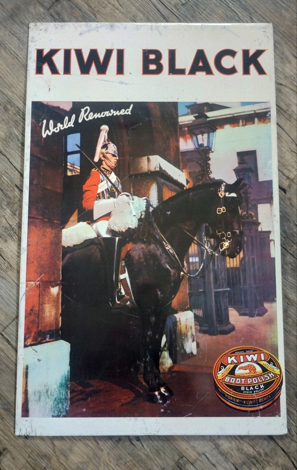 vintage Kiwi Black reclamebord, Ophalen of Verzenden, Gebruikt, Reclamebord