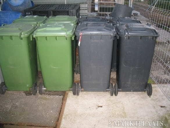 Kunststof Afvalcontainer 240L – €19,99 –DIRECT BESCHIKBAAR, Ophalen, Kunststof, Gebruikt, 40 liter of meer