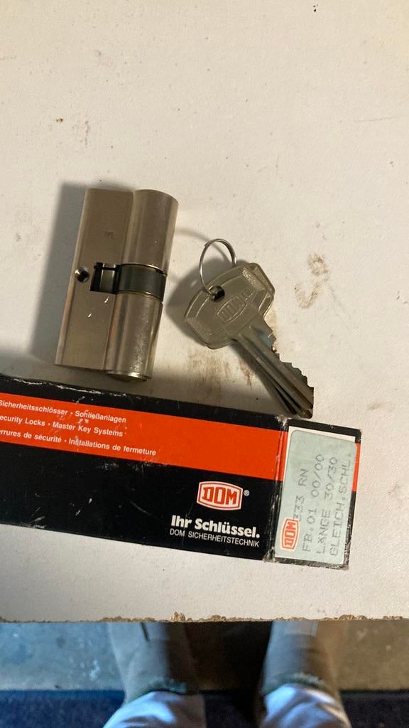 Veiligheidsslot met 3 sleutels, nieuw, Doe-het-zelf en Verbouw, Hang- en Sluitwerk, Ophalen of Verzenden, Nieuw, Rvs, Slot