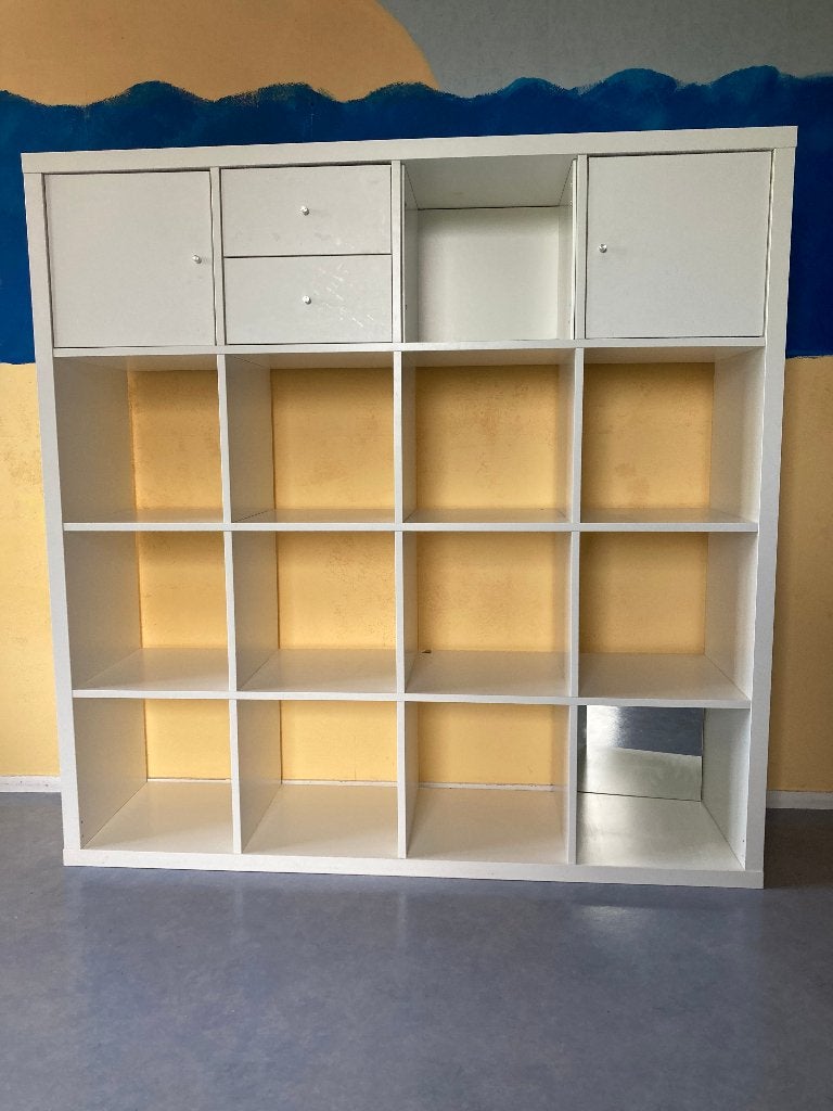 Witte vakkenkast (roomdivider) IKEA, Ophalen, Gebruikt, Modern / IKEA, 100 tot 150 cm