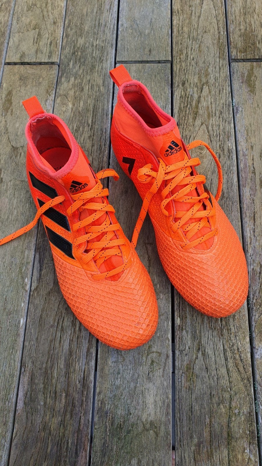 Adidas Ace 17.3 voetbalschoenen - Oranje - Maat 40 2/3, Ophalen of Verzenden, Gebruikt, Schoenen