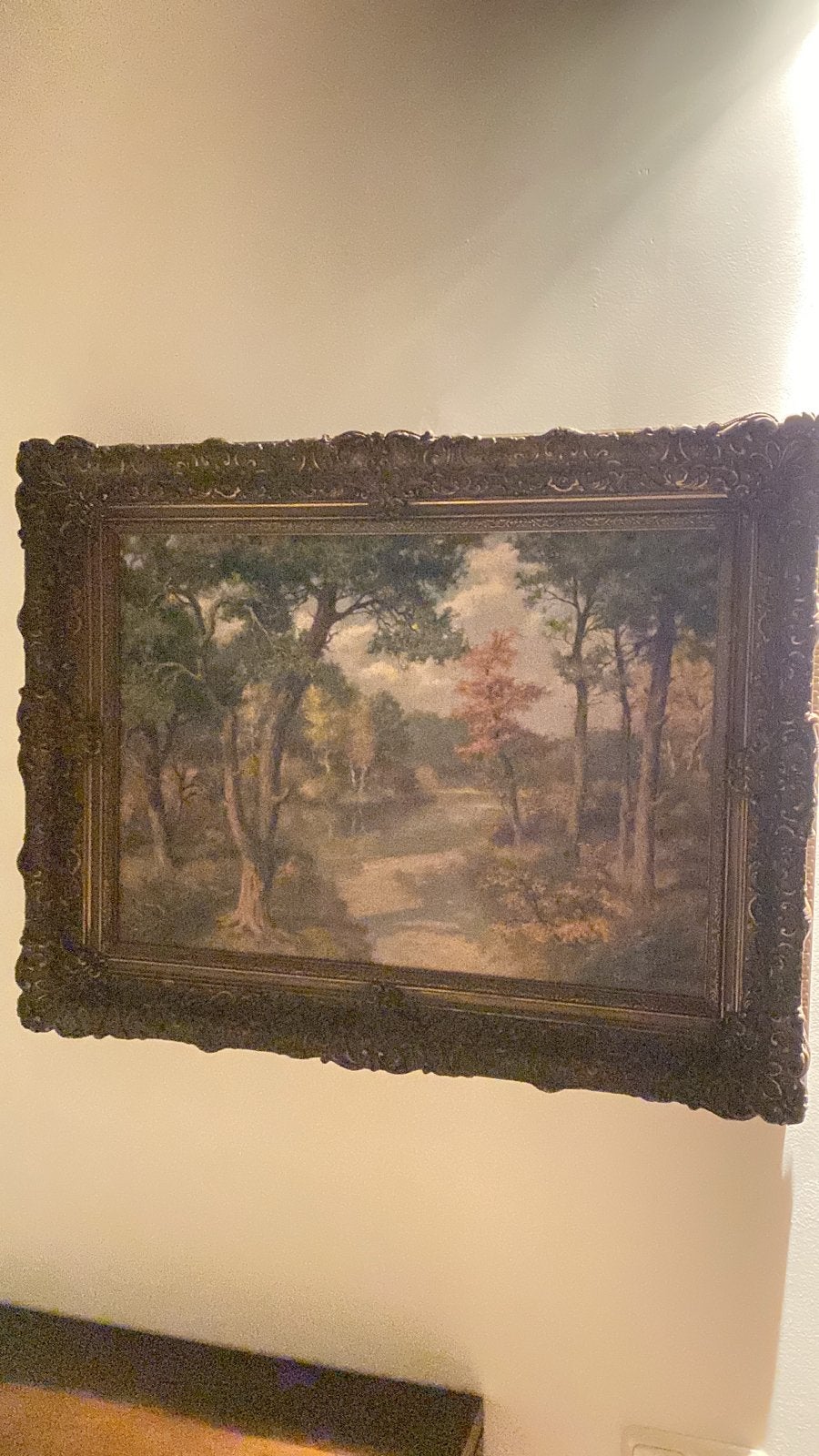Schilderij H.V. Amelsvoort - Boslandschap met water, Antiek en Kunst, Ophalen of Verzenden