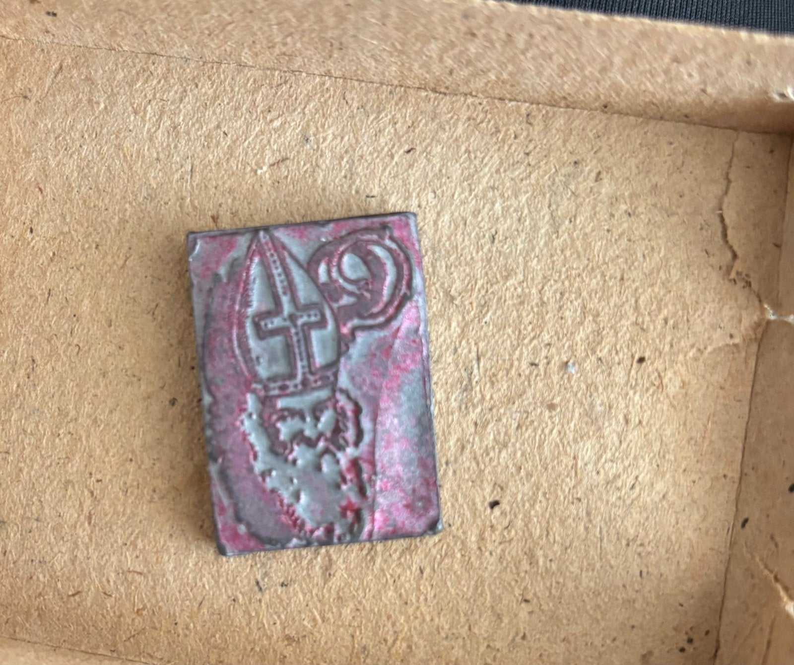 Oude (koek) stempel  Sinterklaas hoofd, Ophalen of Verzenden, Gebruikt