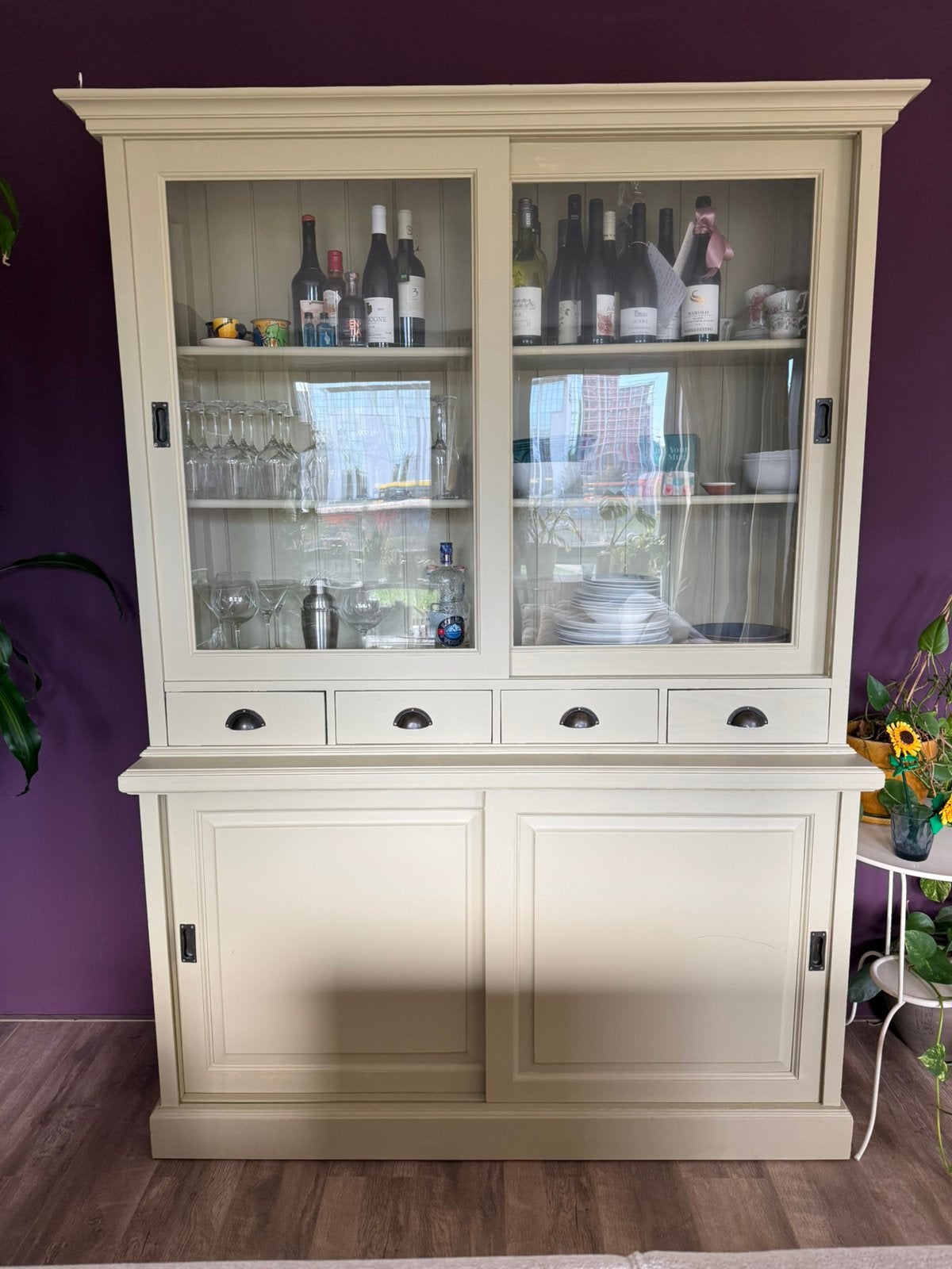Soft yellow kast / zacht gele buffetkast, Ophalen, Zo goed als nieuw, 50 tot 75 cm, 200 cm of meer