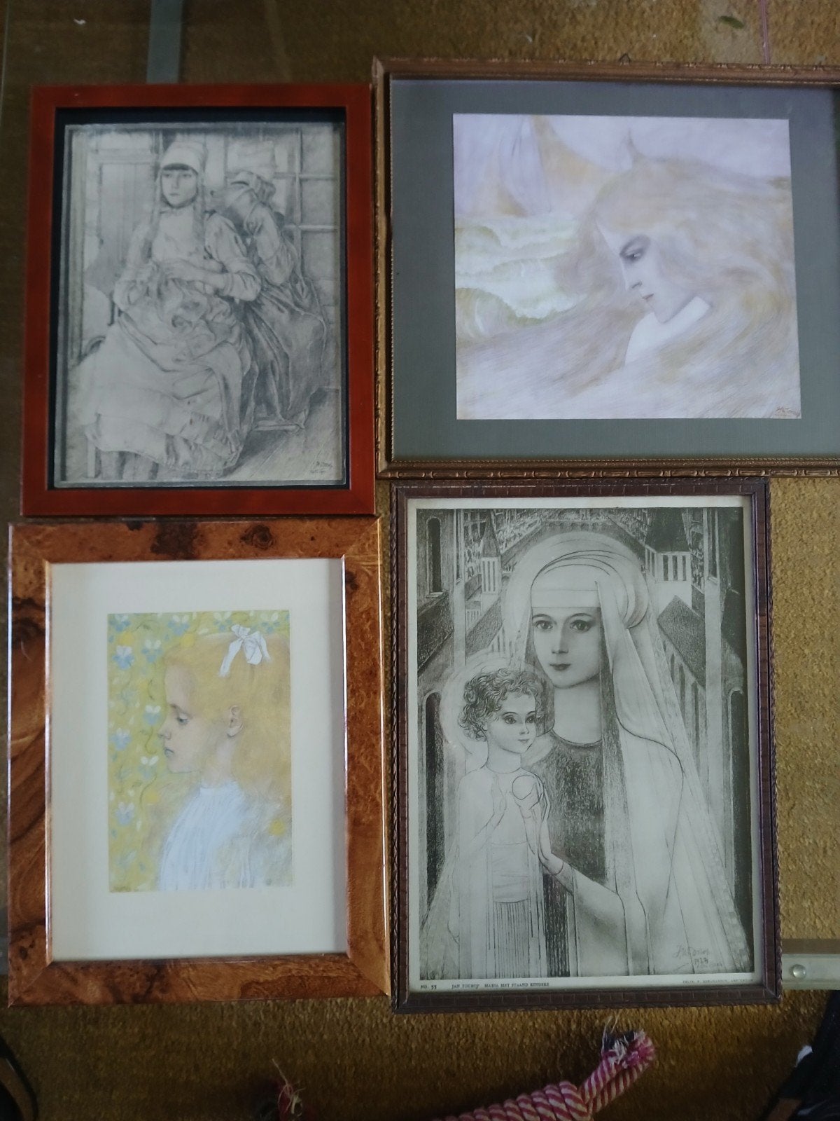 Schilderijtjes Jan Toorop, Ophalen of Verzenden