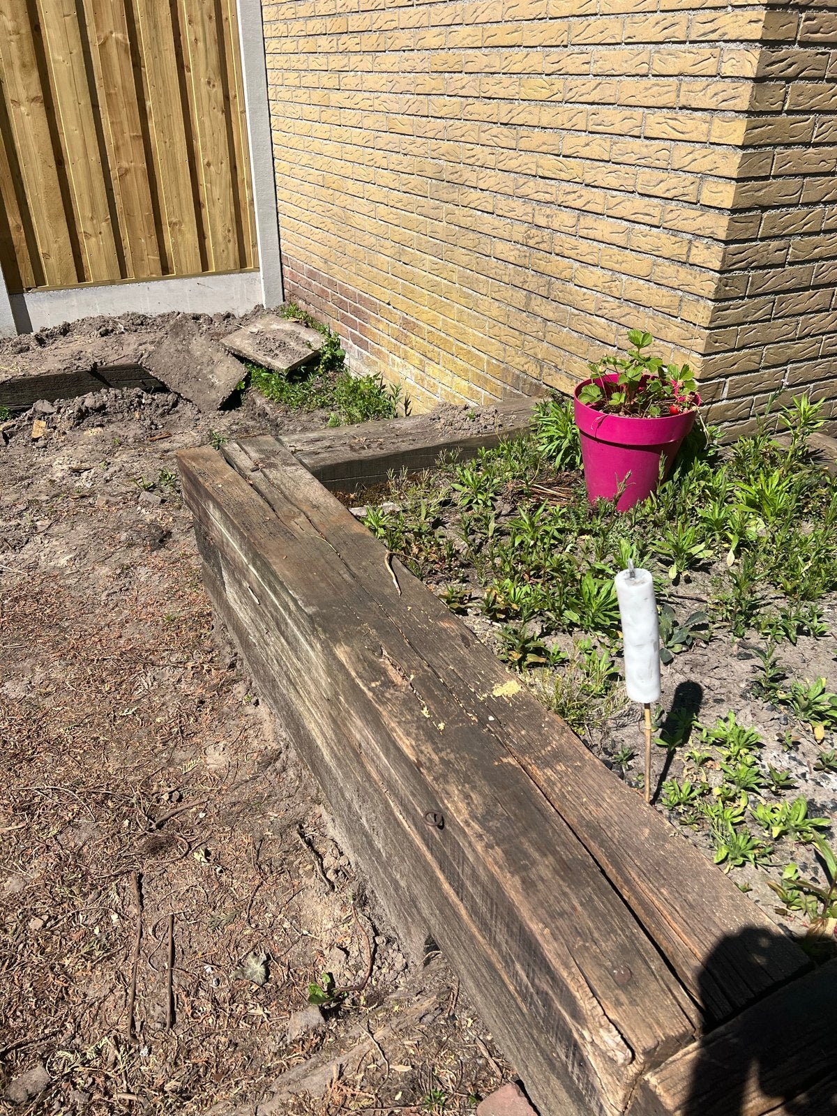 houten bielzen voor tuin en landschap, Gebruikt, 25 tot 50 cm, 25 cm of meer, Biels