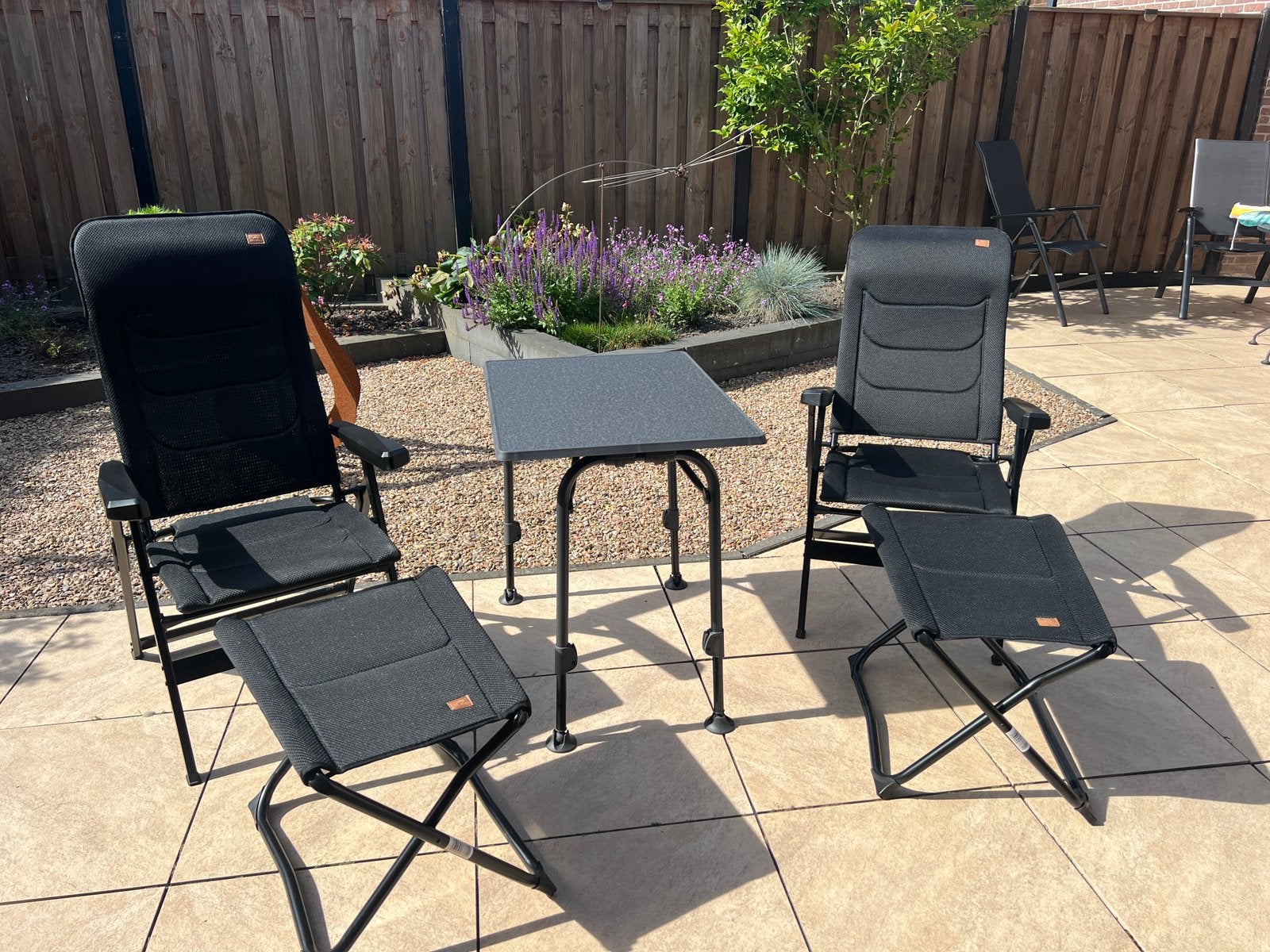 Obelink Black Edition tuinstoelen en tafel, Ophalen of Verzenden, Zo goed als nieuw, Campingstoel