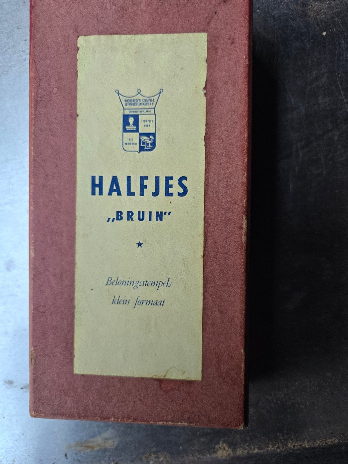 Vintage "Halfjes Bruin" Beloningsstempels - Klein Formaat, Ophalen of Verzenden, Gebruikt