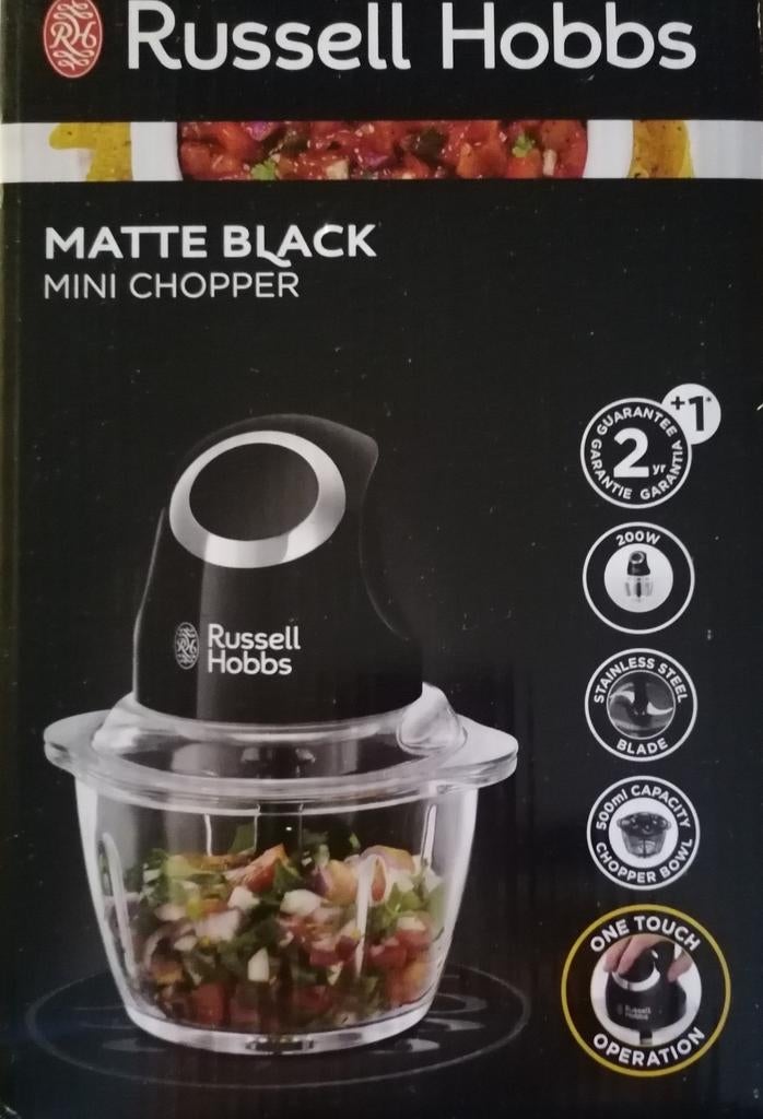 Russell Hobbs Mini Chopper Matte Black, Verzenden
