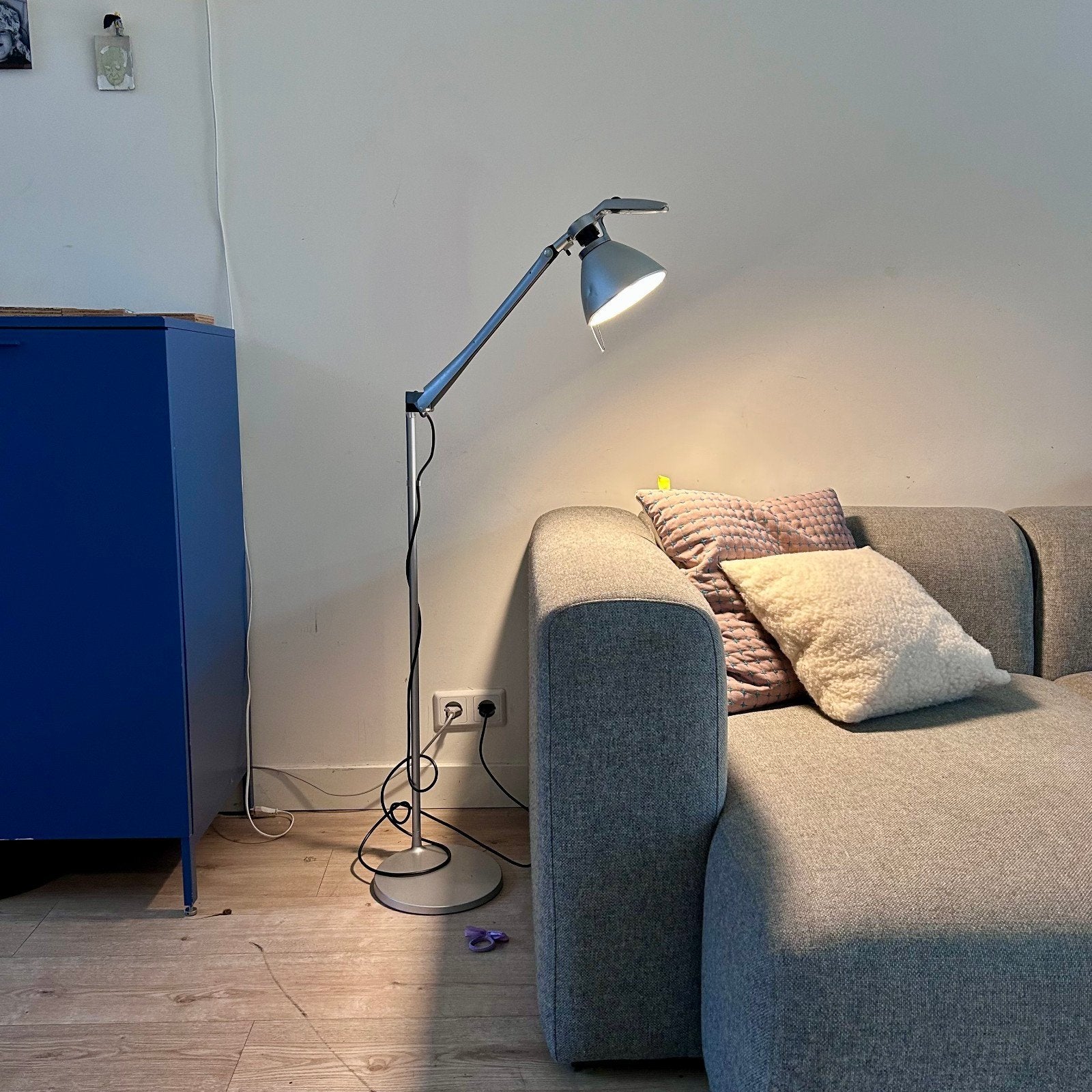 Luceplan Fortebraccio vloerlamp - beschadigd, Gebruikt, Modern Design, Metaal, 150 tot 200 cm