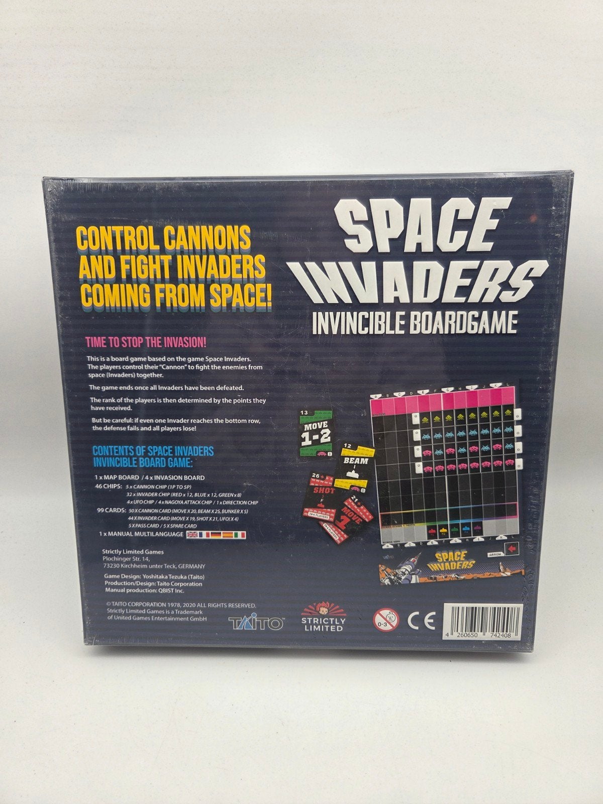 Space Invaders Invincible Boardgame - Nieuw in seal, Info@strictlylimitedgames.com, Strictly Limited Games, Nieuw, Ophalen of Verzenden
