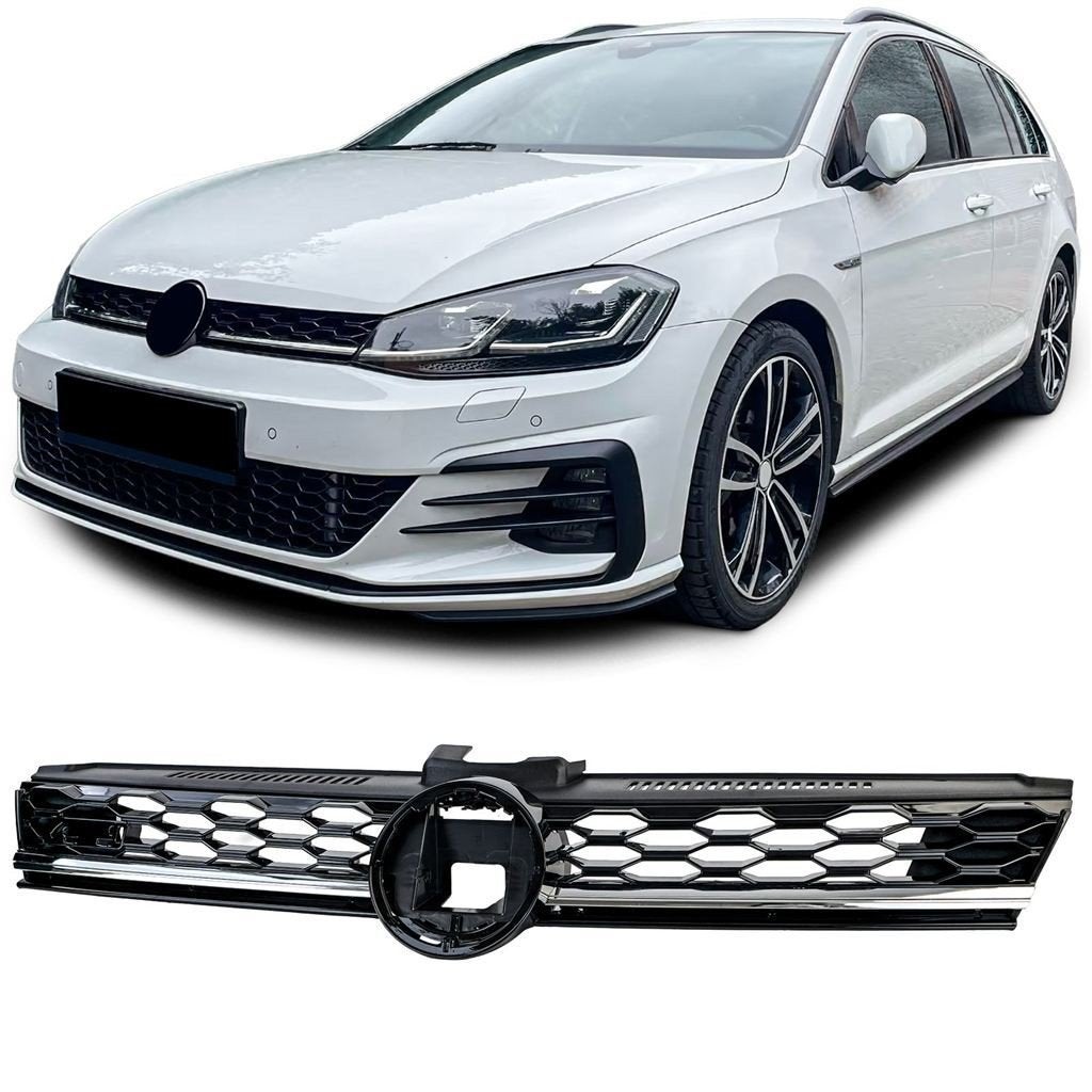 Grill Voor VW Golf 7 Facelift GTI Look Glans Zwart Chrome Bi, Verzenden, Automotive Parts, A.parts@hotmail.nl, Trasmolenlaan 12 3447 GZ Woerden