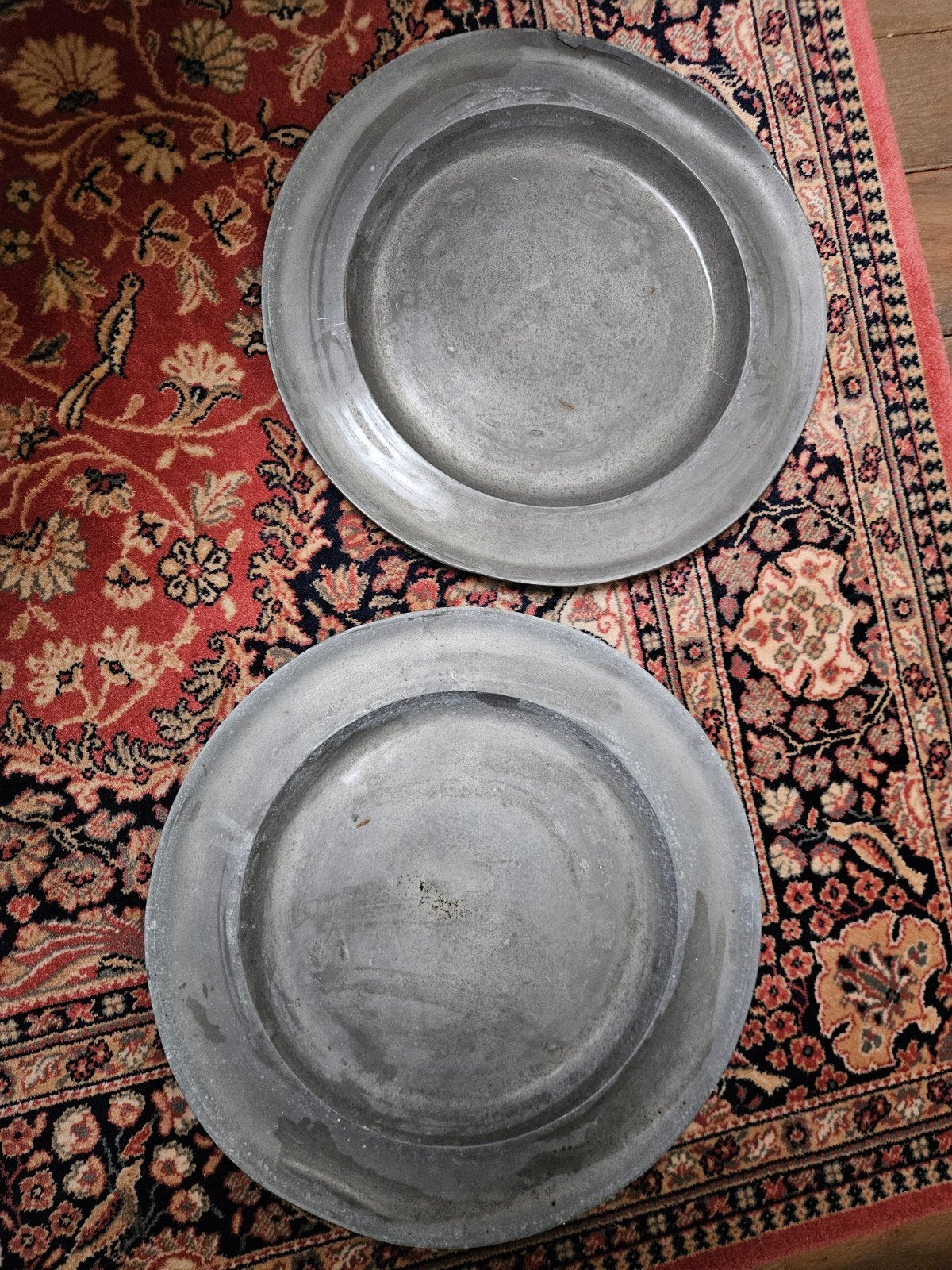 Antieke tinnen borden - set van 2, Antiek en Kunst, Ophalen of Verzenden