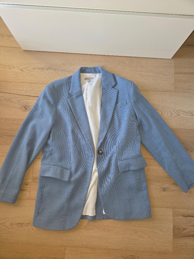 Blazer, Maat 38/40 (M), H&M, Blauw, Ophalen of Verzenden