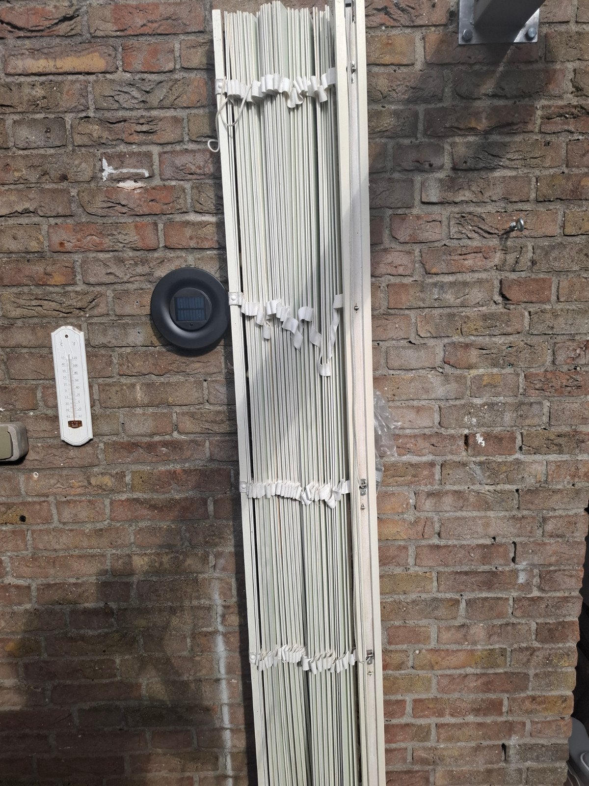 Witte houten jaloezie teab op te halen, Ophalen, Jaloezie, Gebruikt, Wit