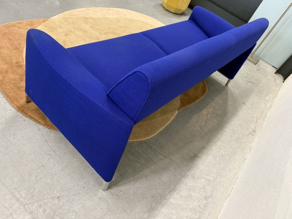 Leolux Felizia 3 zits Bank Hallingdal Blauw stof Design 210, Leolux, Info@leolux.nl, 75 tot 100 cm, Ophalen of Verzenden