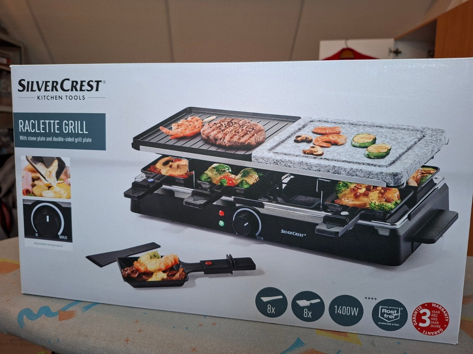 raclette nieuw met 4 borden, Witgoed en Apparatuur, Ophalen, Nieuw, 4 t/m 7 personen