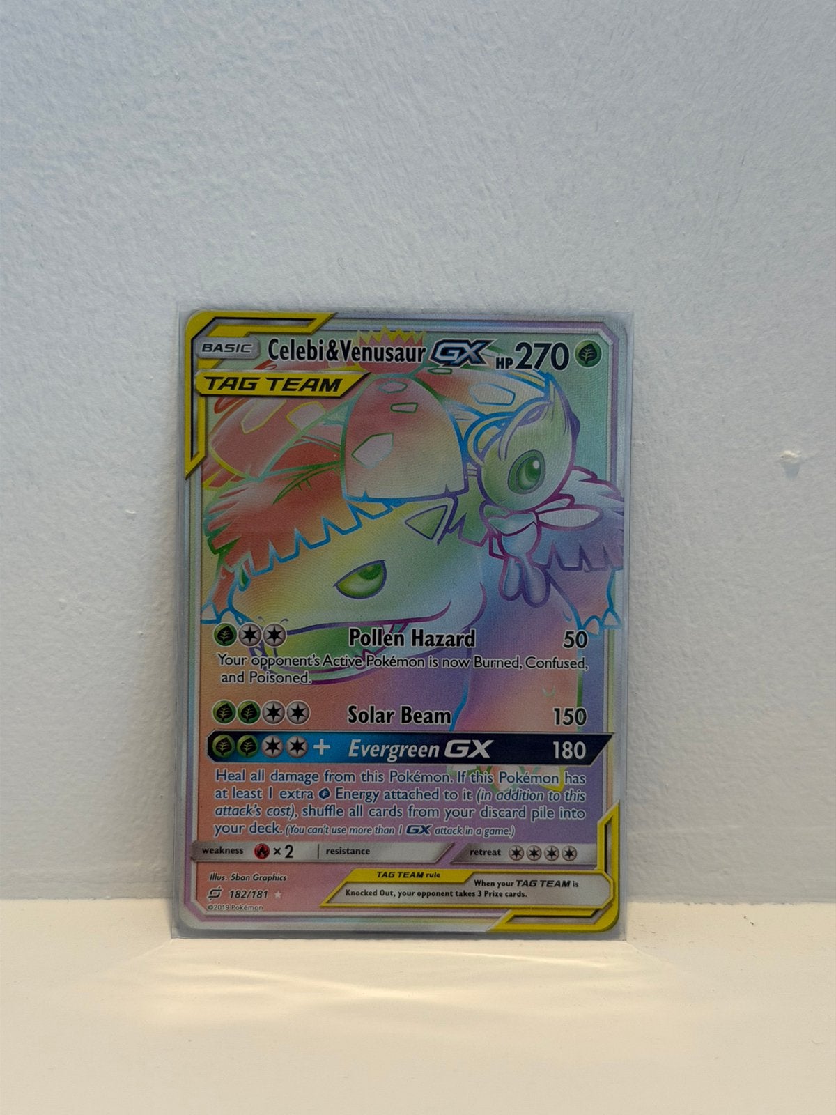 Celebi & Venusaur GX (Secret) Team Up - 182/171 - Pokemon, Hobby en Vrije tijd, Verzamelkaartspellen | Pokémon, Verzenden, Zo goed als nieuw
