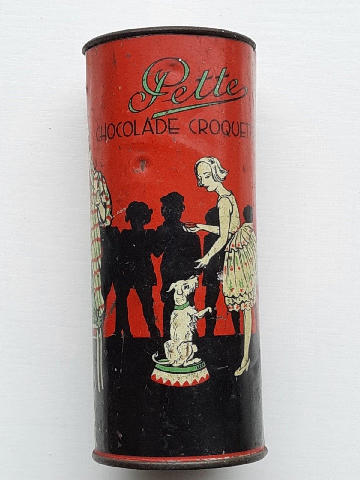 Pette chocolade croquetten blik Wormerveer circus clowns, Verzamelen, Blikken, Ophalen of Verzenden, Gebruikt, Overige