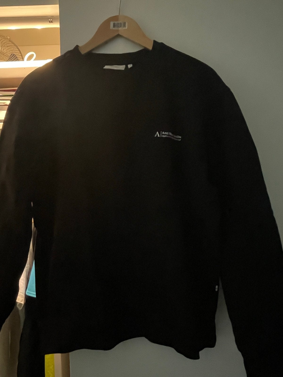 Anti Blue Denim sweater - Maat S, Kleding | Heren, Ophalen of Verzenden, Zo goed als nieuw, Maat 46 (S) of kleiner, Zwart