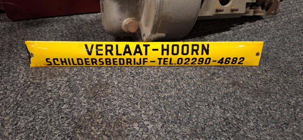 3 emaille schildersbord, reclamebordjes schildersbedrijven., Reclamebord, Gebruikt, ., Ophalen of Verzenden