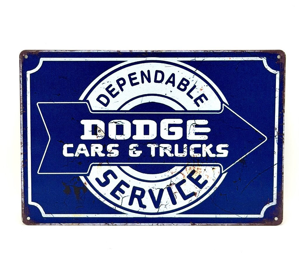 Dodge cars & trucks service bord w200 pickup charger W100, Verzenden, Nieuw, Reclamebord