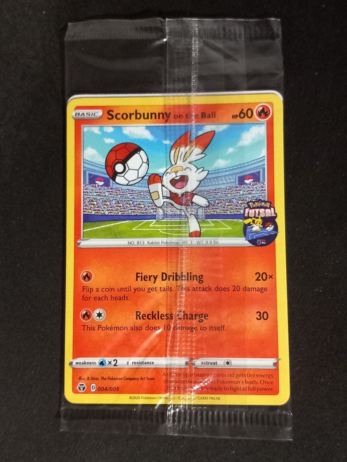 Pokemon Scorbunny on the Ball 004/005 Futsal Promo NM Sealed, Verzenden, Zo goed als nieuw, Losse kaart