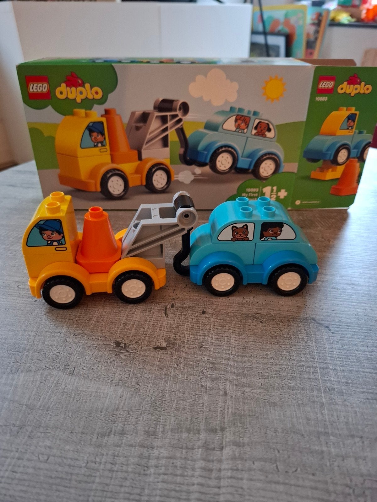 LEGO Duplo Sleepwagen en Auto - Mijn Eerste Voertuigen, Kinderen en Baby's, Ophalen of Verzenden