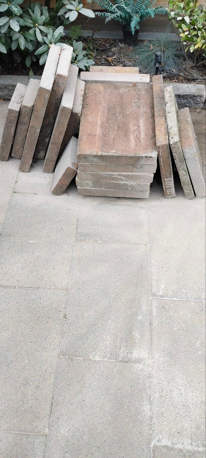 Beton tegels. / Gratis !!, Tuin en Terras, Ophalen, Gebruikt, Beton, Terrastegels