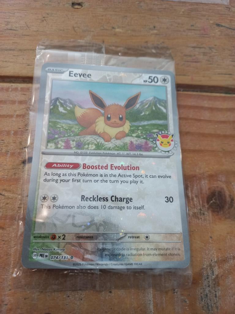 Eevee stamp promo, Ophalen of Verzenden, Nieuw, Losse kaart, Foil