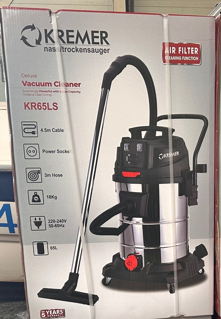 bouwstofzuiger Kremer KR65LS nieuw in doos, Doe-het-zelf en Verbouw, Reinigingsmachines, Ophalen of Verzenden, Nieuw, Overige typen