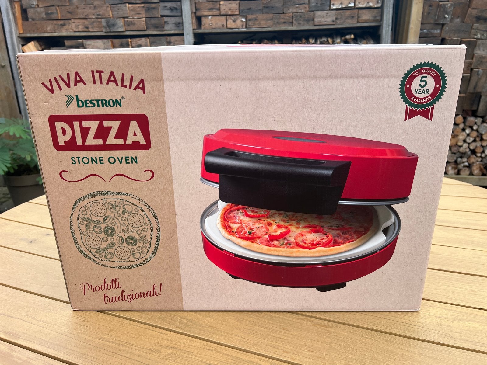 Bestron Pizza Stone Oven - Viva Italia, Minder dan 45 cm, Overige merken, Pizzaoven, Nieuw