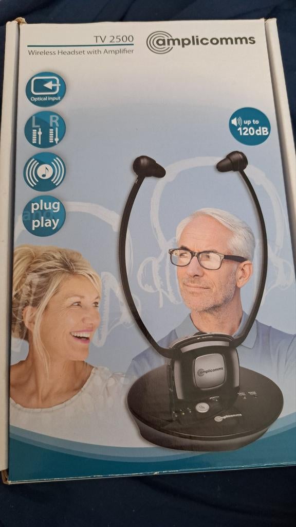 Draadloze headset luisterhulp, Audio, Tv en Foto, Koptelefoons, Ophalen of Verzenden