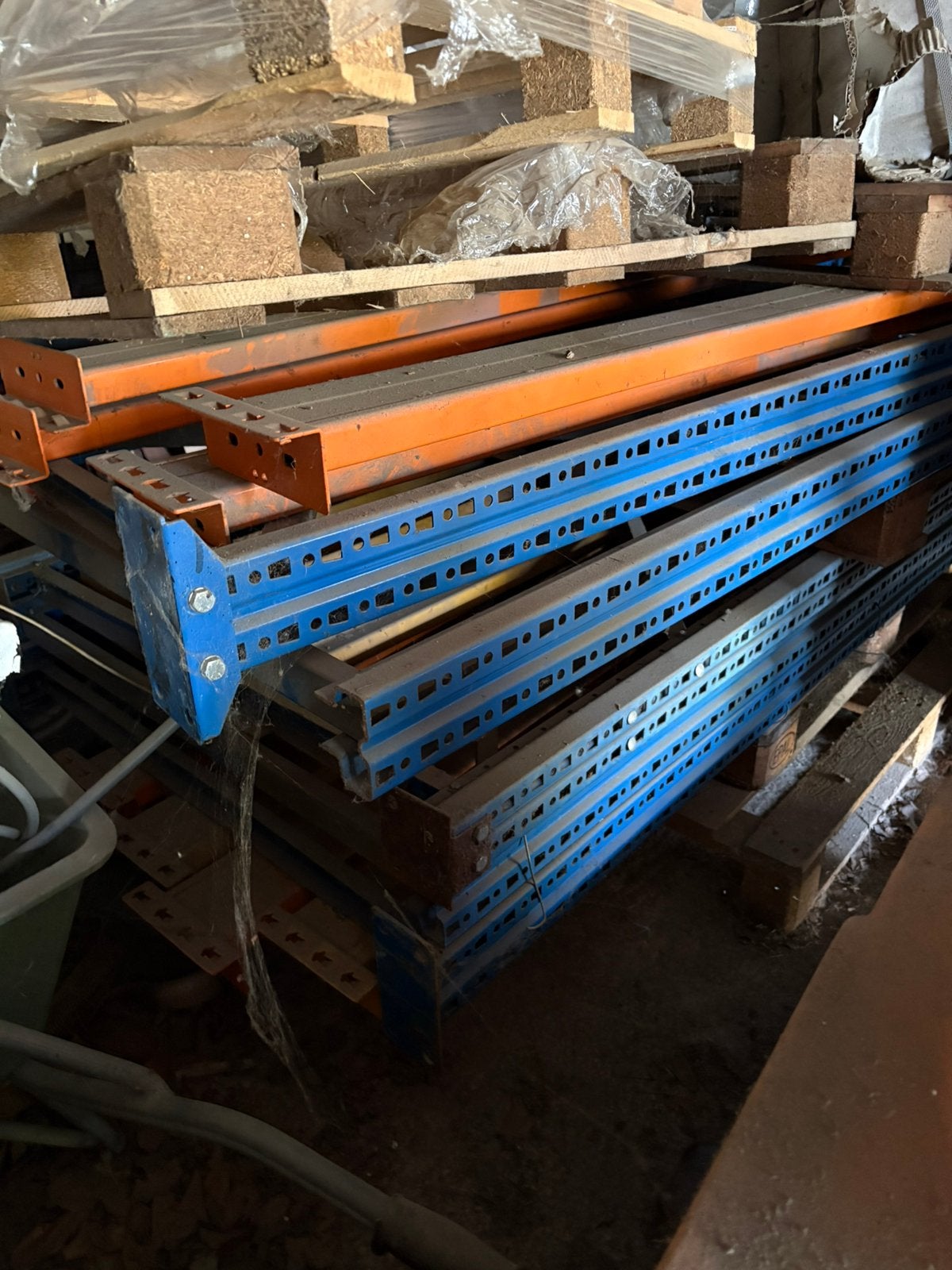 Pallet stelling 5 staanders en 8 liggers, Doe-het-zelf en Verbouw, Ophalen of Verzenden