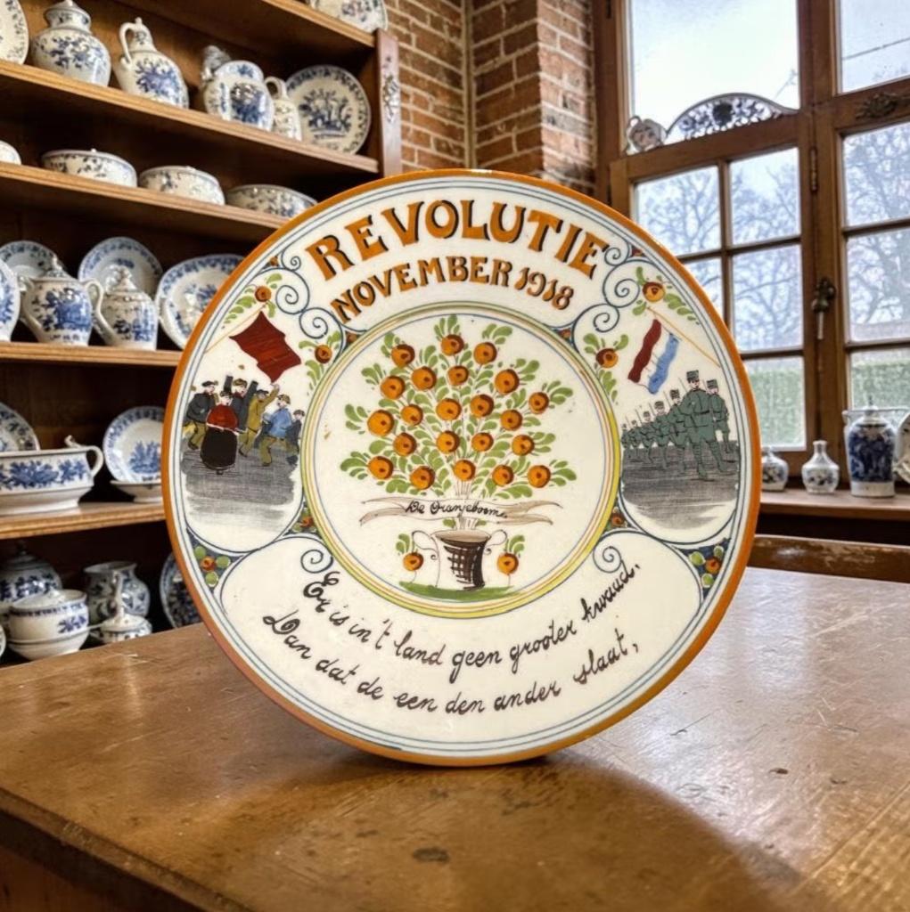 Revolutie November 1918 bord - Gouda (1918), Ophalen of Verzenden