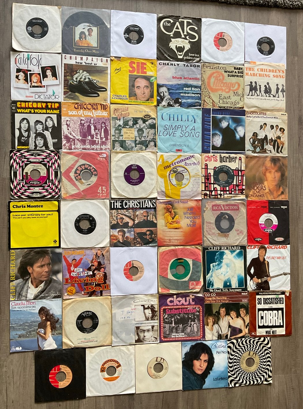 Grote collectie vinyl singles - Pop, Rock, Soul (47st), Ophalen of Verzenden, Gebruikt