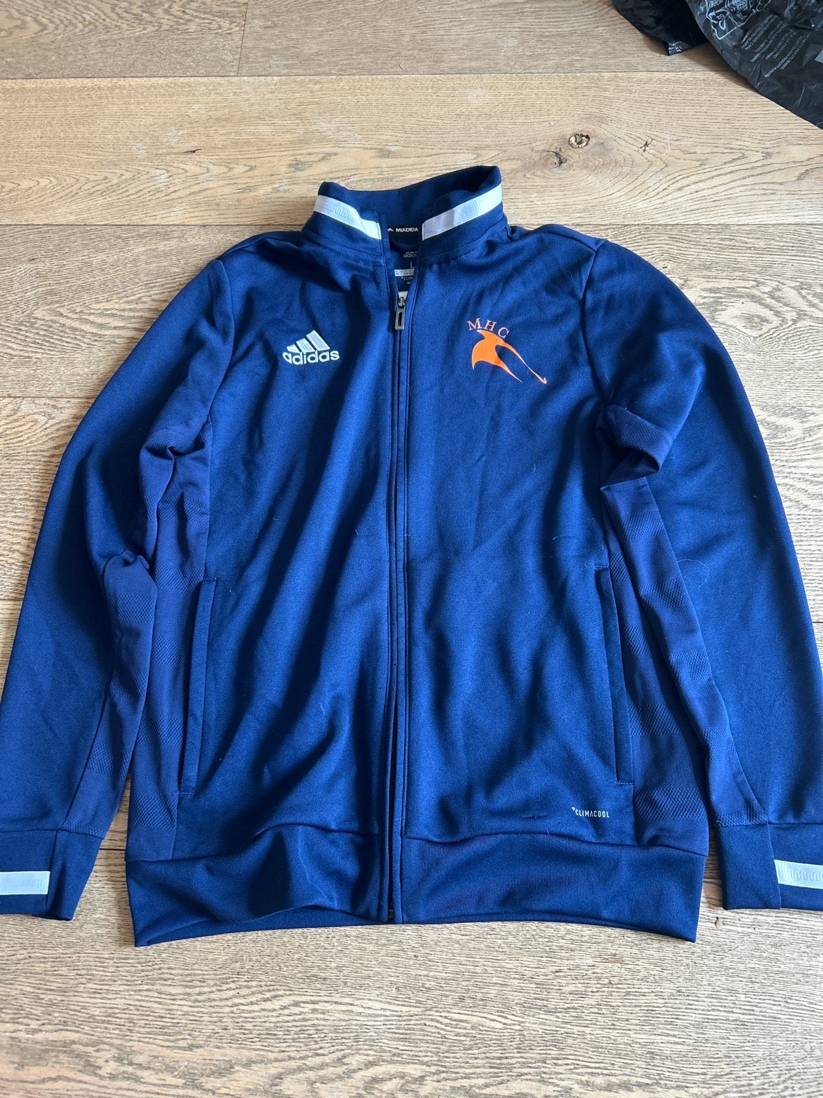 Adidas MHCZ trainingsjack - maat 13/14 jaar (L), Sport en Fitness, Hockey, Ophalen of Verzenden, Zo goed als nieuw, Kleding