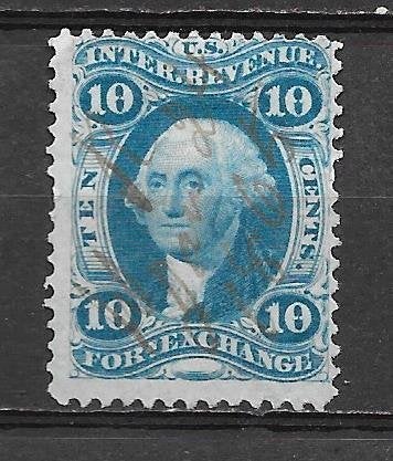 USA Revenues 1862 10c Foreign Exchange Scott #35c zie scans, Ophalen of Verzenden, Gestempeld, Noord-Amerika