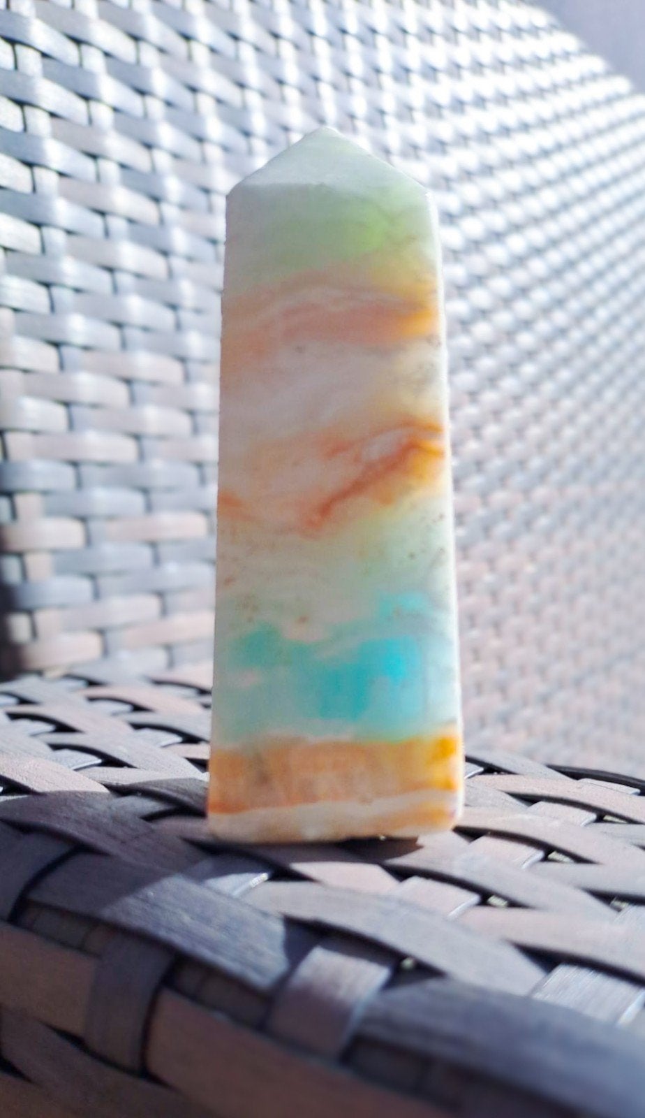 Pastelkleurige Carrribean Calcite - Natuurstenen toren, Ophalen of Verzenden