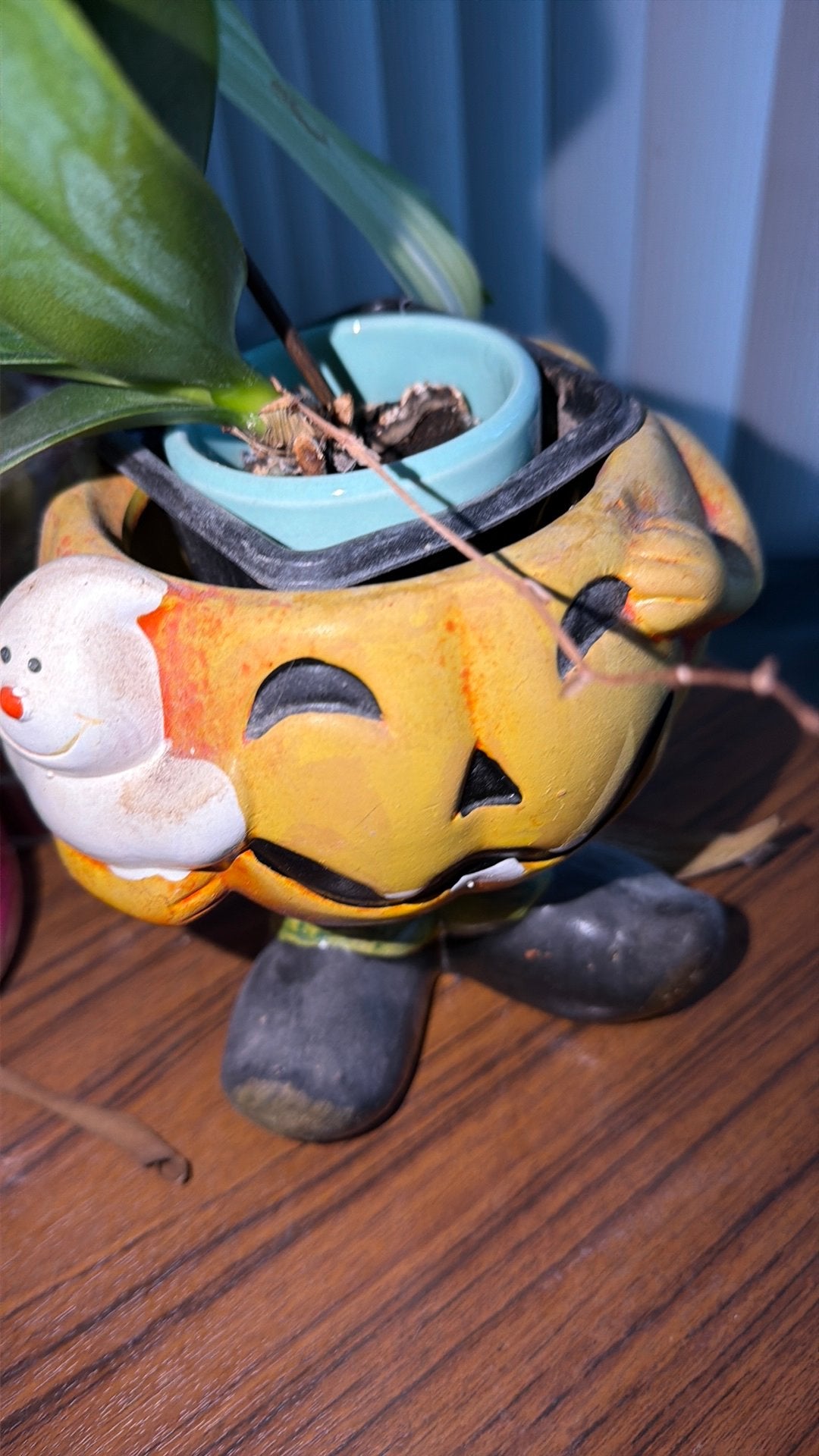 Halloween bloempot leuk goedkoop decoratie voor huis tuin, Rond, Ophalen of Verzenden, Tuin, Aardewerk