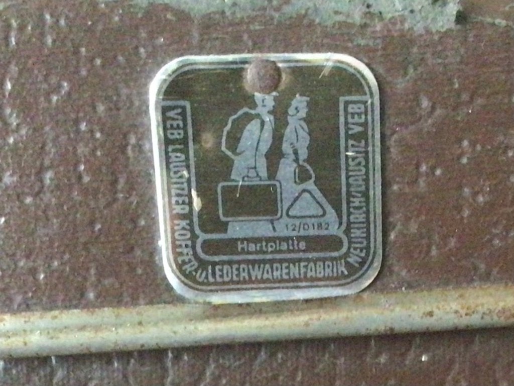 Vintage hut koffer. VEB Lausitzer lederwarenfabrik, Sieraden, Tassen en Uiterlijk, Koffers, Ophalen, Gebruikt, Leer, 70 cm of meer