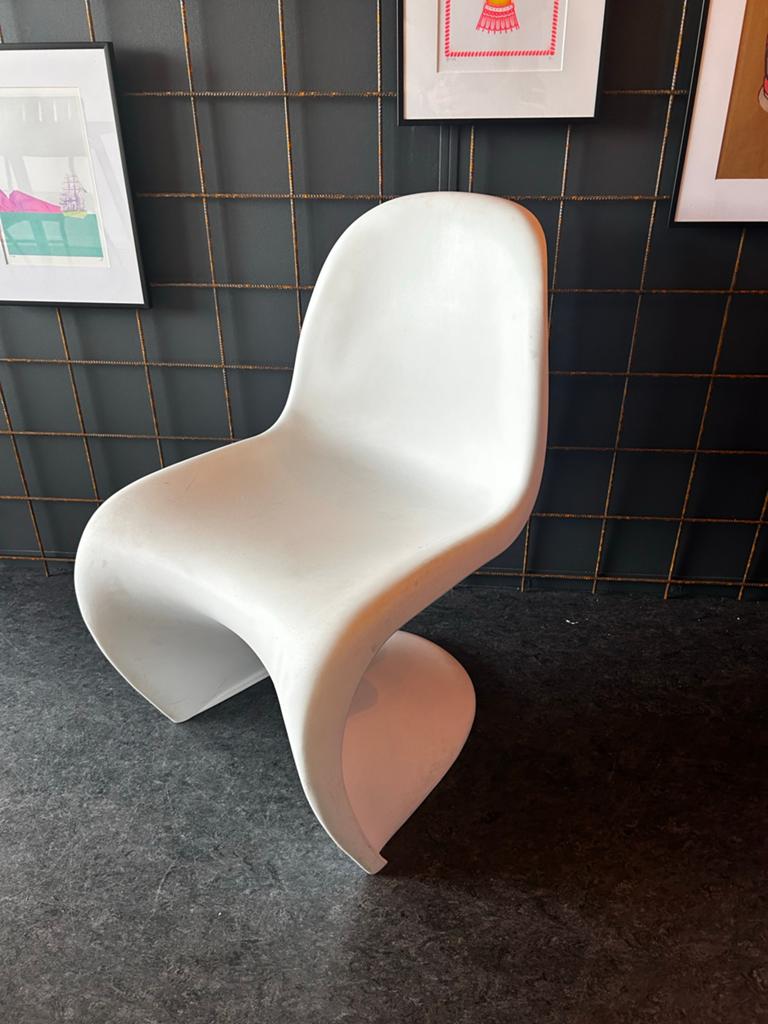 Design stoel kunststof - Replica Panton chair, Ophalen, Kunststof, Wit, Zo goed als nieuw