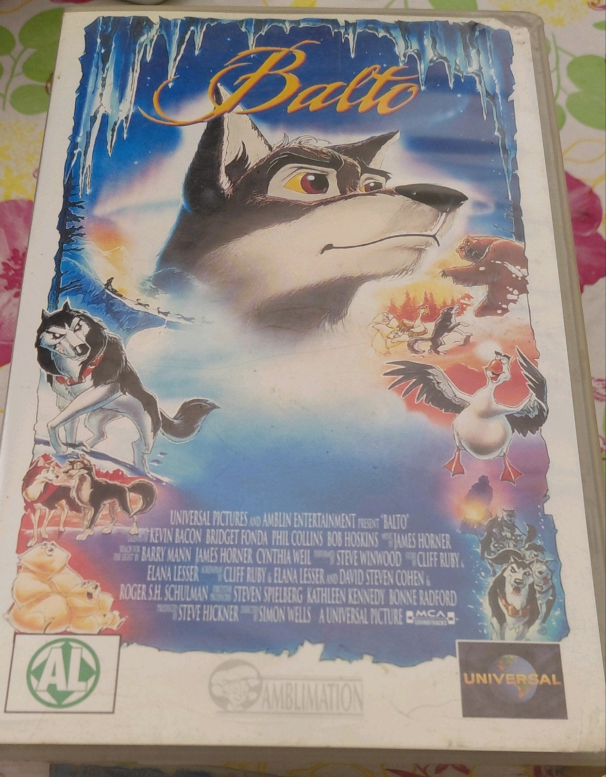 Balto (NLS) VHS - Nederlands gesproken tekenfilm, Gebruikt, Alle leeftijden, Kinderfilm, VHS