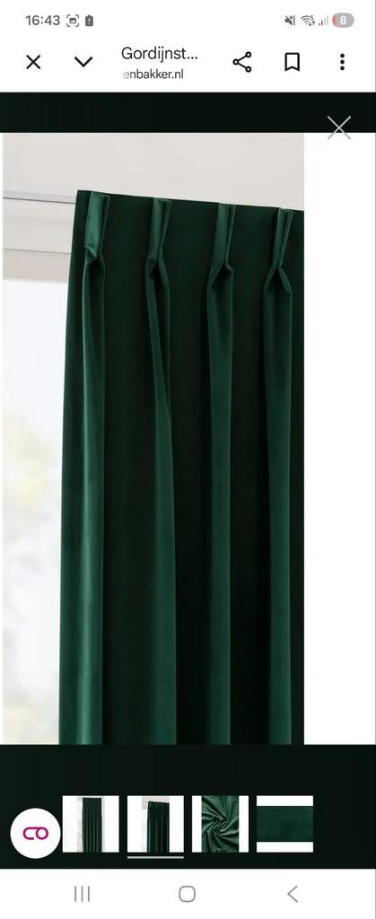 Nieuw Groen Velvet Gordijn op maat laten maken, 200 cm of meer, Nieuw, Modern, Sfeervol, Velvet, Groen