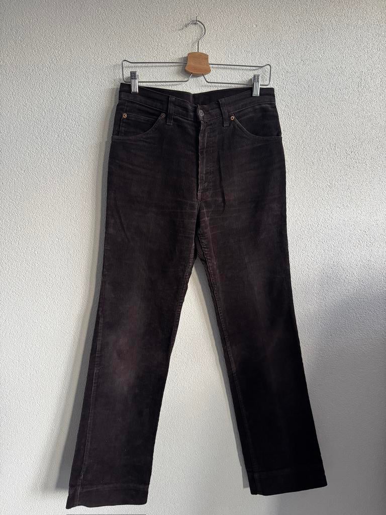 Vintage Y2K donker bruine Levi’s corduroy broek, Maat 38/40 (M), Ophalen of Verzenden, Zo goed als nieuw, Lang
