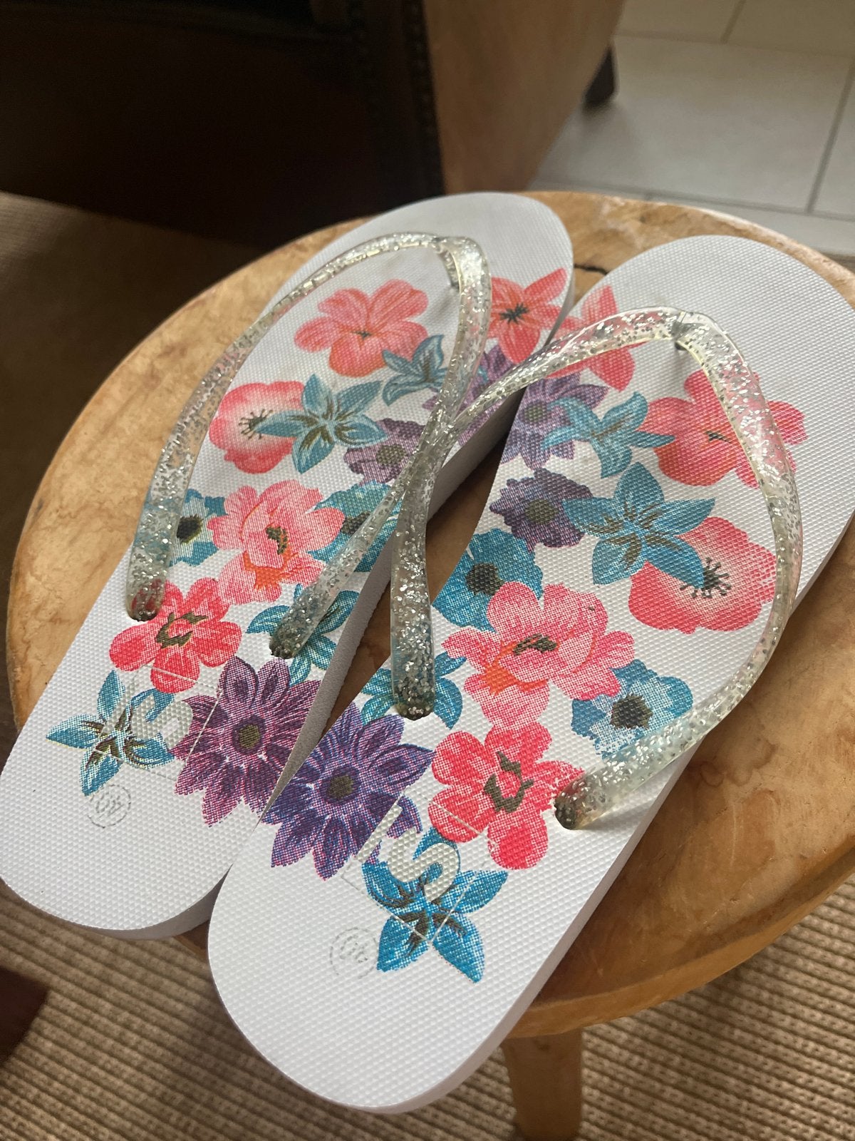 Gebloemde slippers maat 40, Ophalen