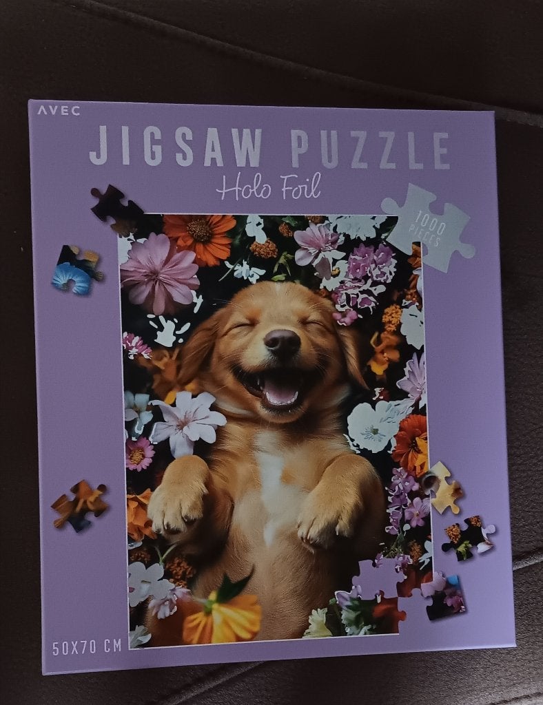 Puzzel 1000 stukjes - Golden Retriever, Ophalen of Verzenden, 500 t/m 1500 stukjes, Gebruikt, Legpuzzel