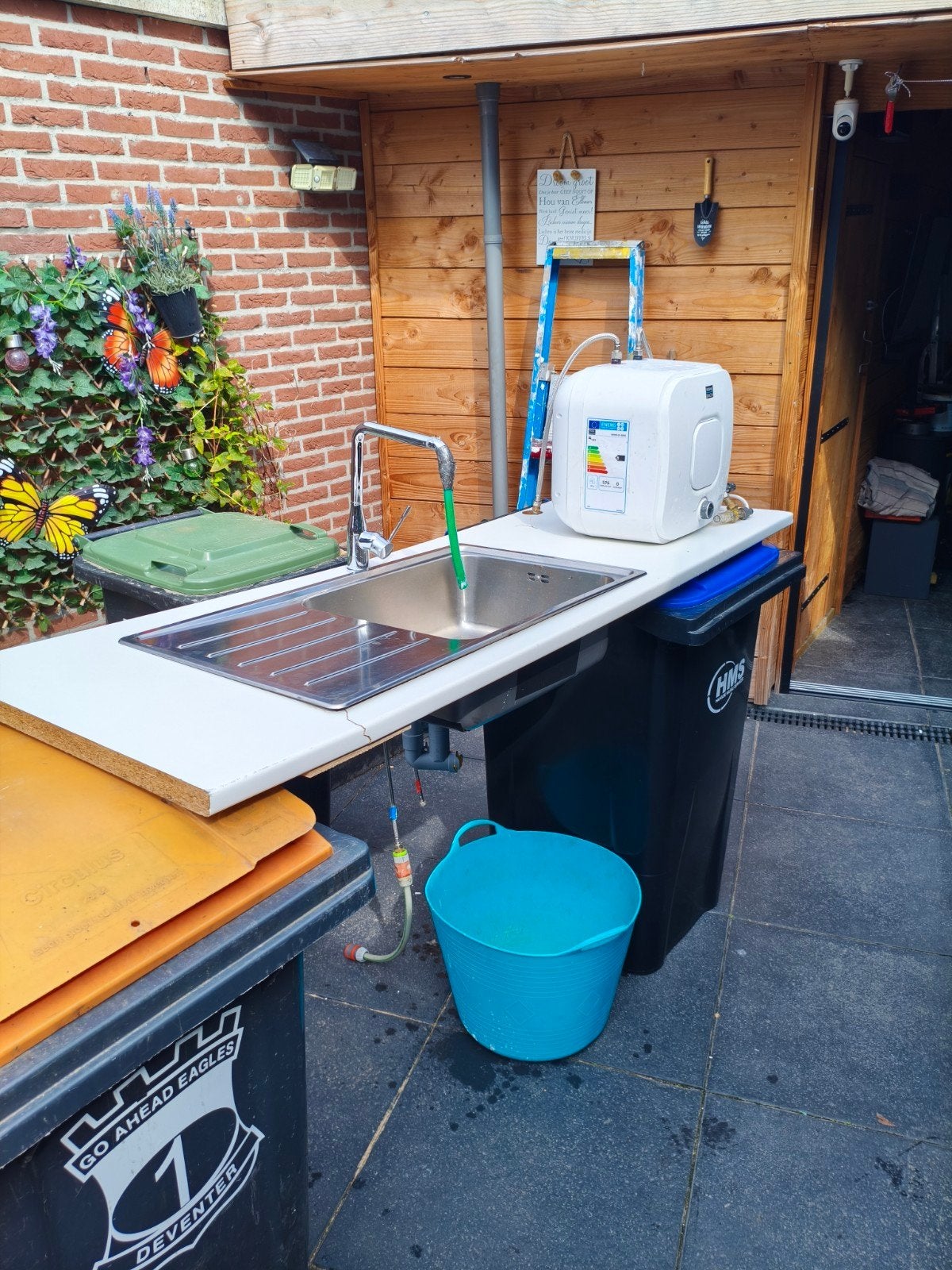 Noodkeuken met 10L boiler - Plug & Play voor verbouwing, Gebruikt, Wit, Overige typen, Ophalen of Verzenden