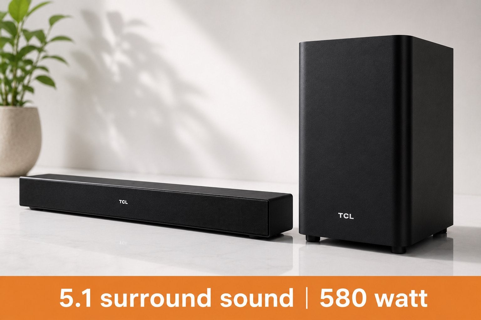 TCL Q65H Soundbar 5.1 | Draadloze Subwoofer 580 watt | eARC, Ophalen of Verzenden, Bluetooth, Nieuw